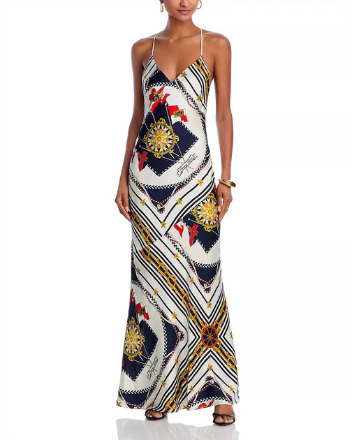 Bethie Dress In Multi Scarf | Shop Simon