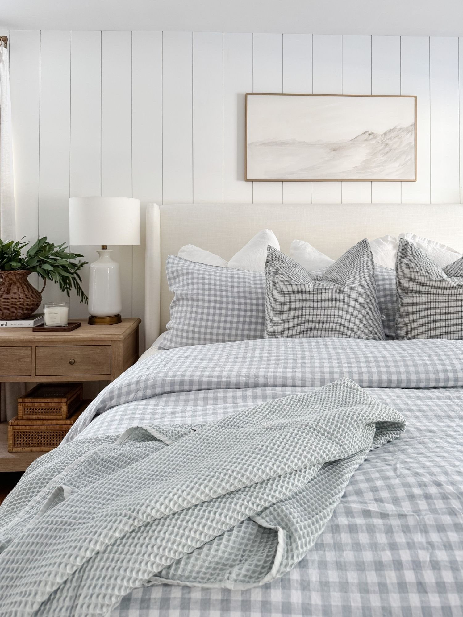 Layered coastal bedroom! This bedroom is all about relaxed layers, soft blues, and classic coastal patterns that make the space feel serene. 

Coastal bedroom layered bedding blue and white decor cape cod bedroom neutral bedroom cozy winter bedroom timeless style home inspiration sherri calnan home

#LTKSeasonal #LTKHome
