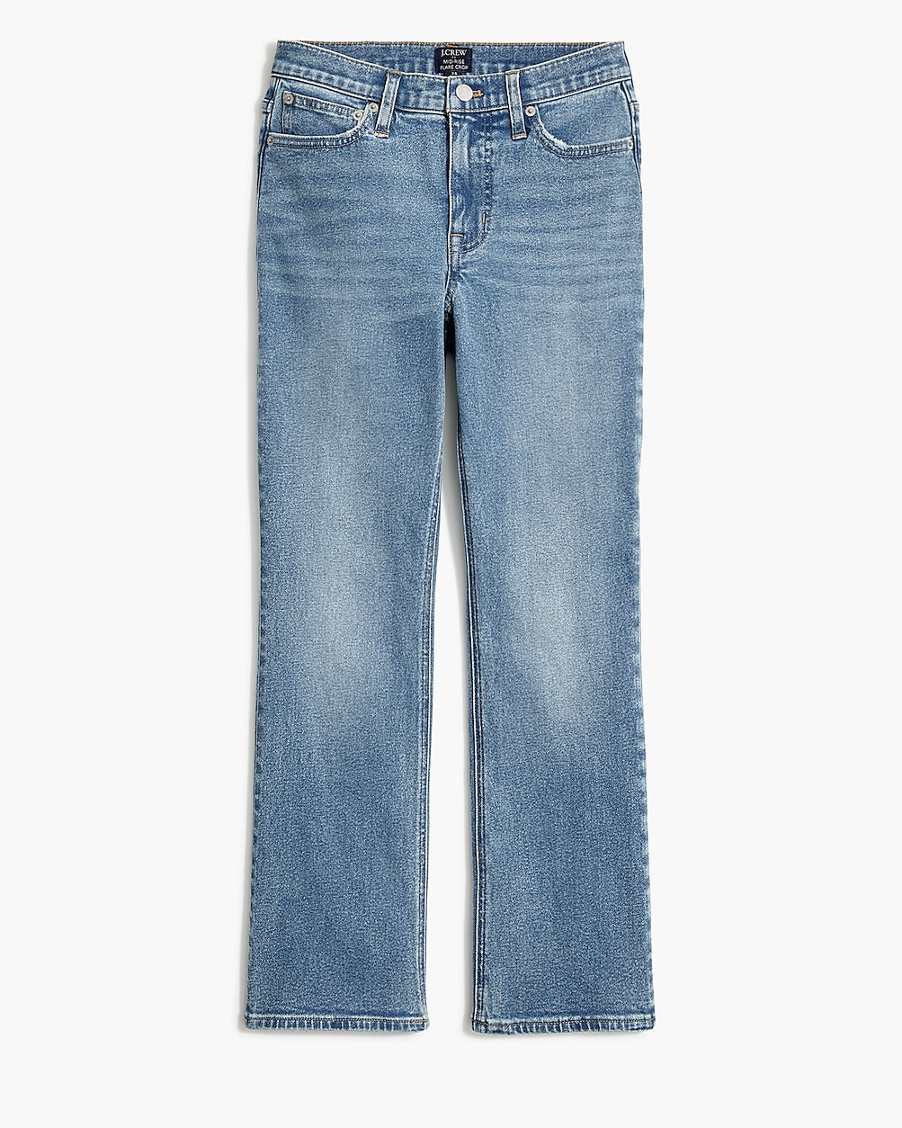 Mid-rise flare crop jean in all-day stretch | J.Crew Factory