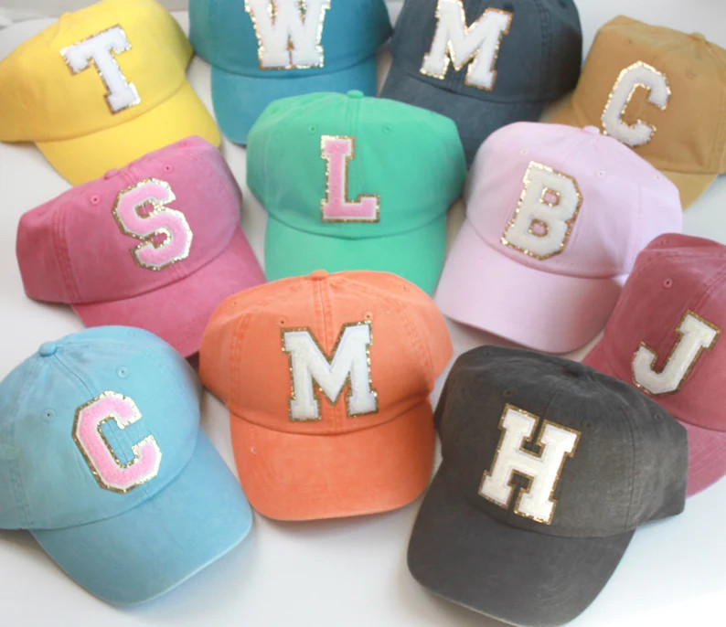 Vintage Chenille Varsity Letter Patch Hat  Personalized | Etsy | Etsy (US)