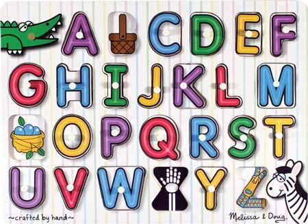 Melissa & Doug See-Inside Alphabet Wooden Peg Puzzle (26 pcs) | Walmart (US)