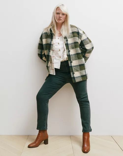 Belrose Shirt-Jacket in Maran Plaid | Madewell