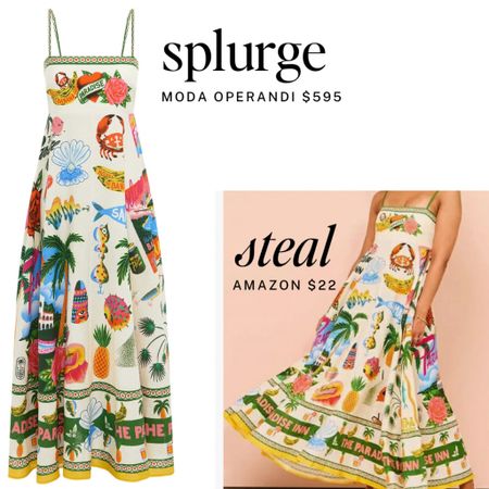 If you love this dress from Moda Operandi, you'll love this dupe from Amazon. 

This tropical and summery pattern is going viral. Grab it while you still can. 

amazonmusthave #amazondupe
#luxeforless #traveloutfit #summer style #sundresses #dupe #amazonhome #amazonfind 

#LTKFindsUnder50 #LTKOver40 #LTKSeasonal