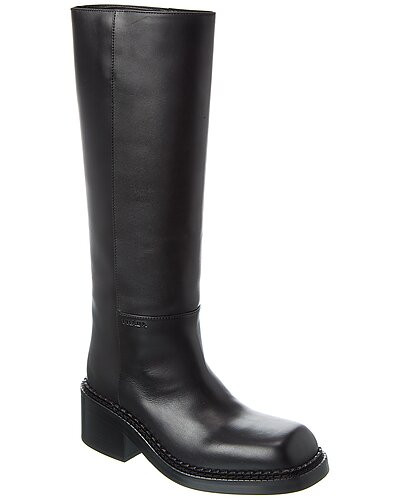 Logo Leather Knee-High Boot | Gilt & Gilt City