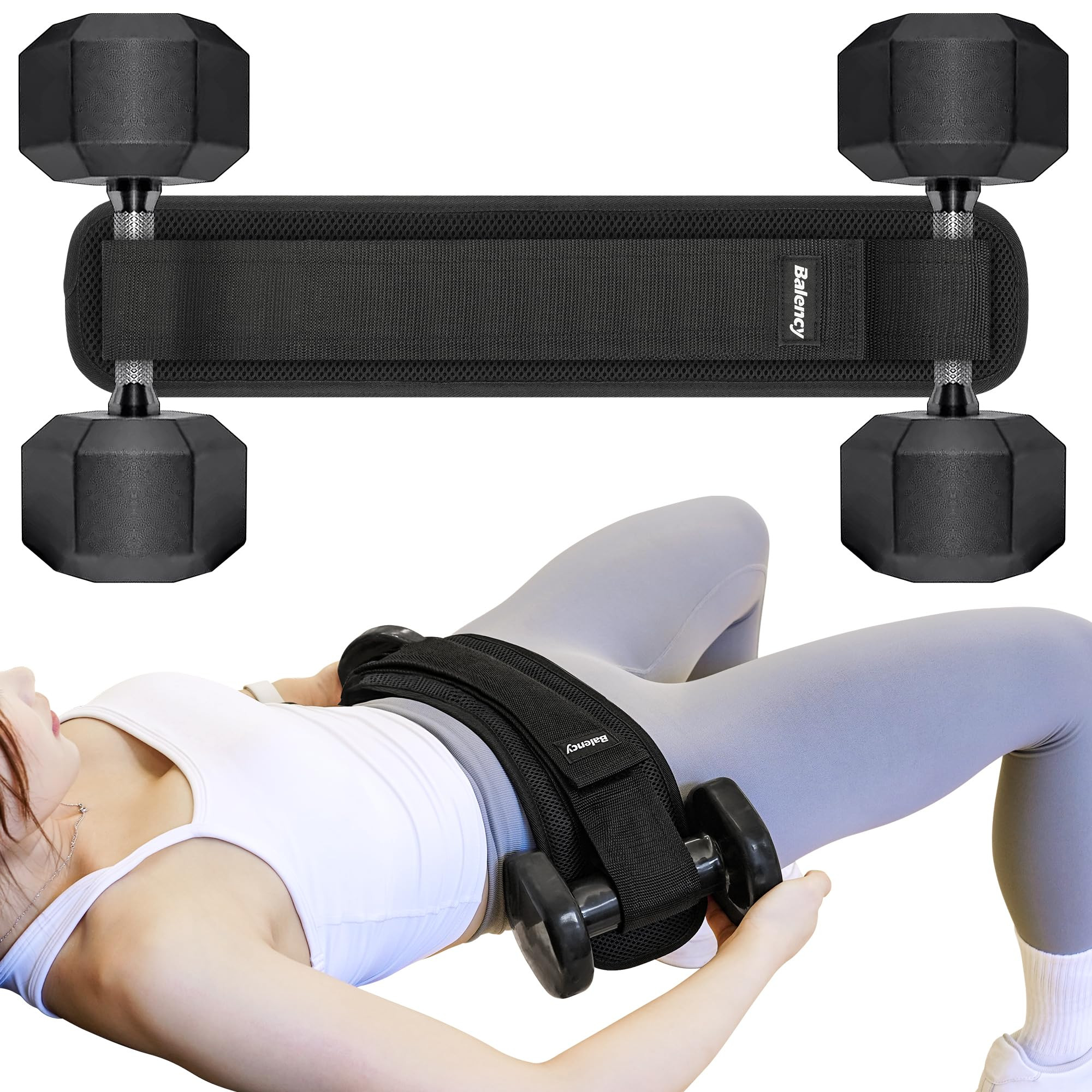 Hip Thrust Belt, Balency Hip Thrust Belt for Dumbbells Heavy, Booty Belt for Hip Thrust, Slip-Res... | Amazon (US)