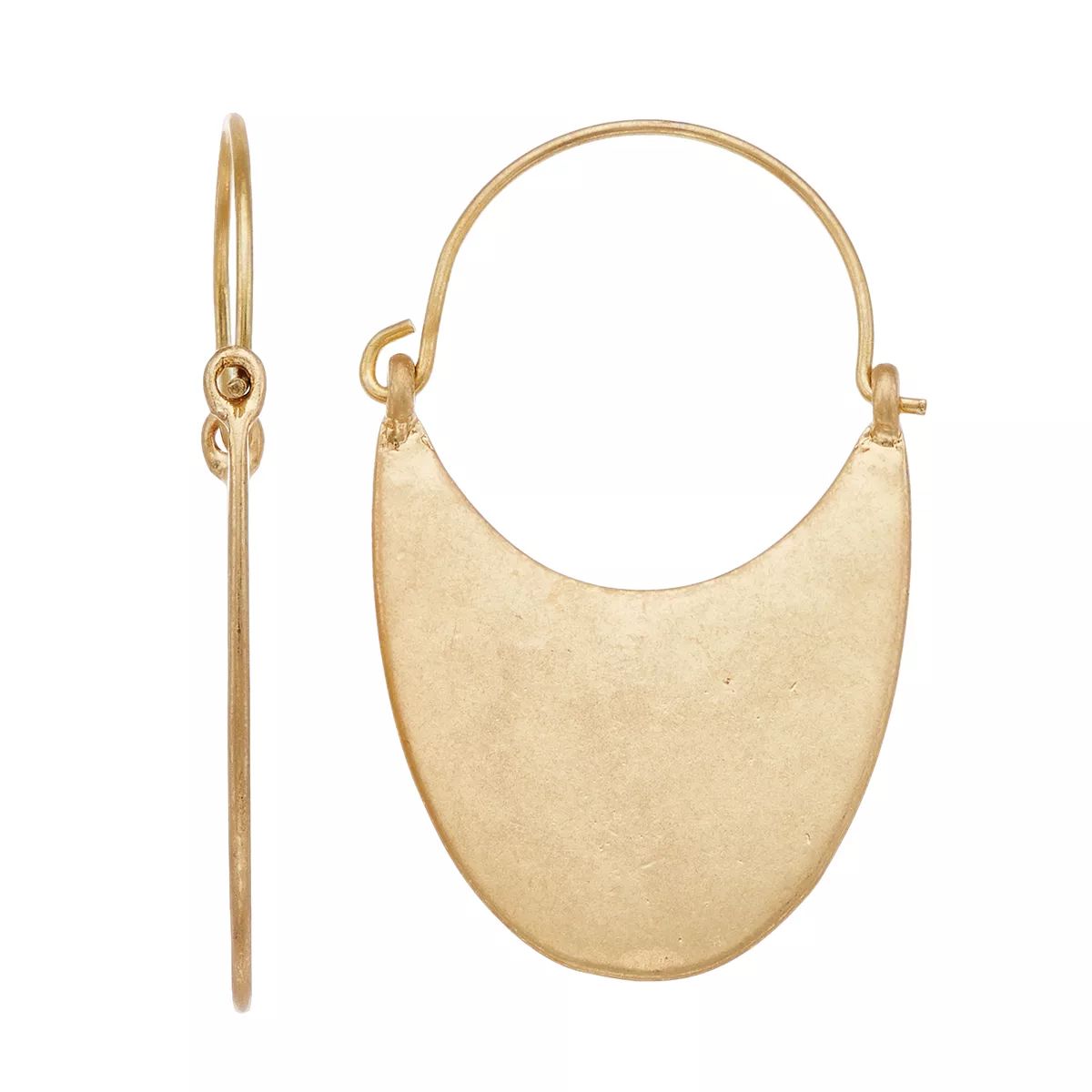 Sonoma Goods For Life™ Gold Tone Half Moon Earrings | Kohl's