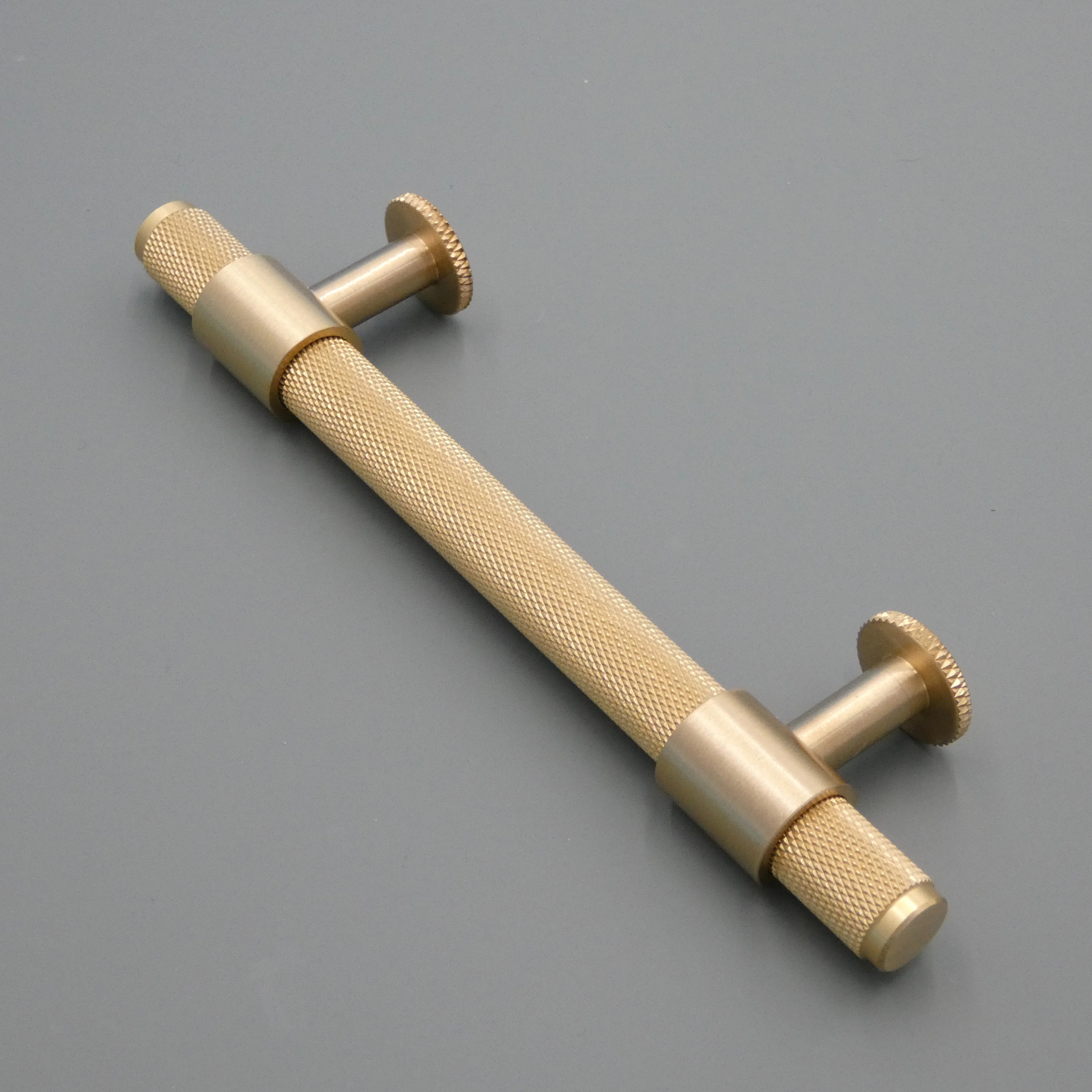 Solid Brass Knurled Cabinet and Drawer Pulls with Round Base | Wayfair North America
