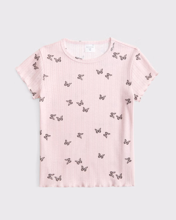 pointelle baby tee | Abercrombie & Fitch (US)