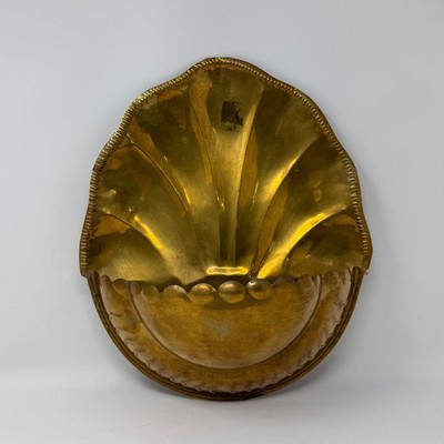 Vintage Solid Brass Shell Wall Pocket Planter – Hollywood Regency Coastal Decor | eBay US