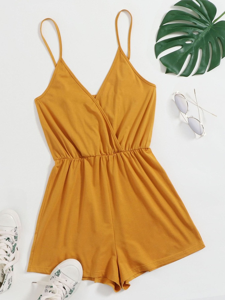 SHEIN Surplice Neck Slip Romper | SHEIN