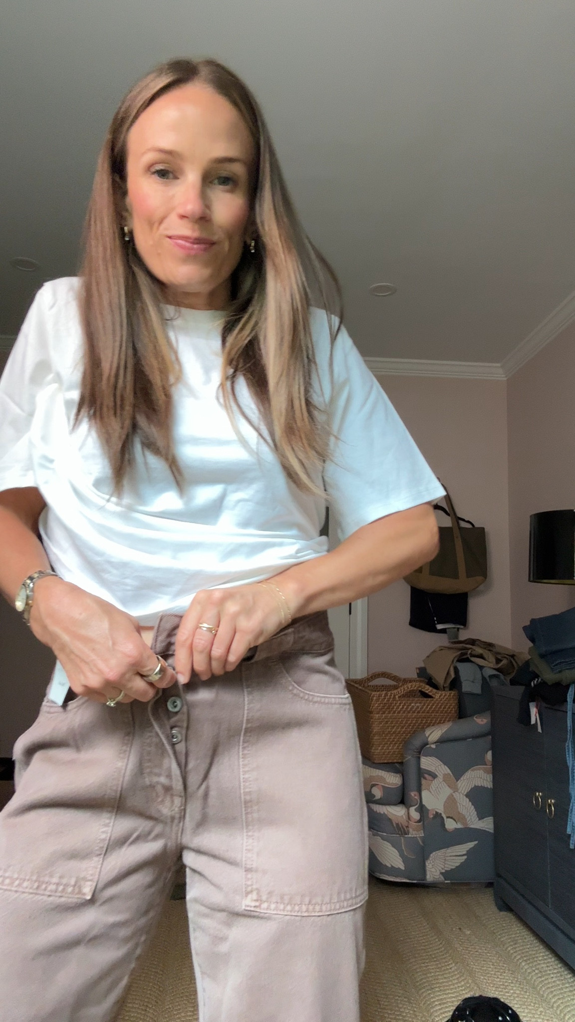 @Madewell Darted Utility Barrel Leg in a size 26.

#LTKPetite #LTKOver40 #LTKootd