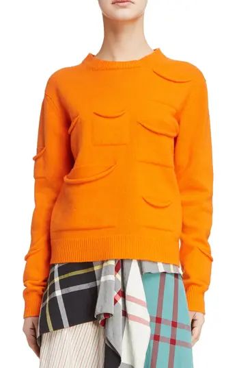 Women's J.w.anderson Multi Pocket Crewneck Sweater, Size X-Small - Orange | Nordstrom