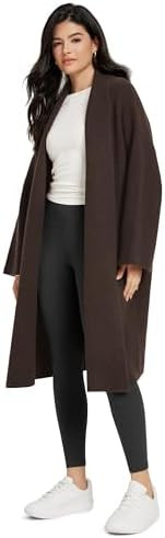 ODODOS Women's Cardigan Sweater Longer Length Open Front Drape Coatigan Warm Soft Knit Long Sleev... | Amazon (US)