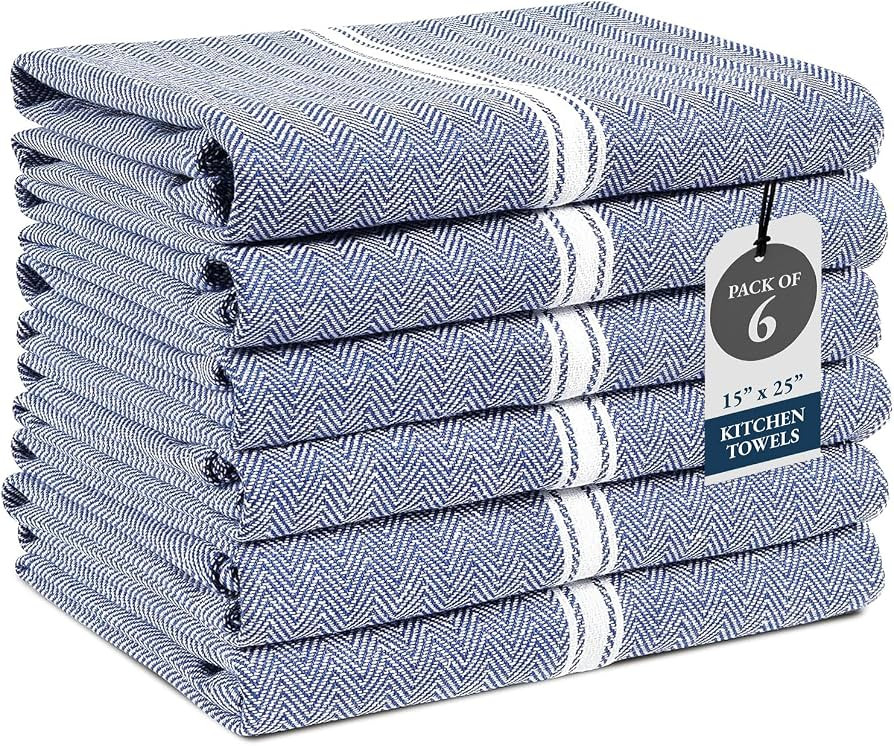 Lane Linen Kitchen Towel Set, 6 Pack 100% Cotton Hand Towels For Kitchen, Dish Towels For Drying ... | Amazon (US)