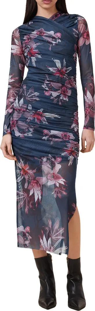 Hanako Long Sleeve Mesh Midi Dress | Nordstrom