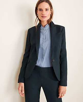 Ann Taylor The One-Button Blazer in Green | Ann Taylor (US)