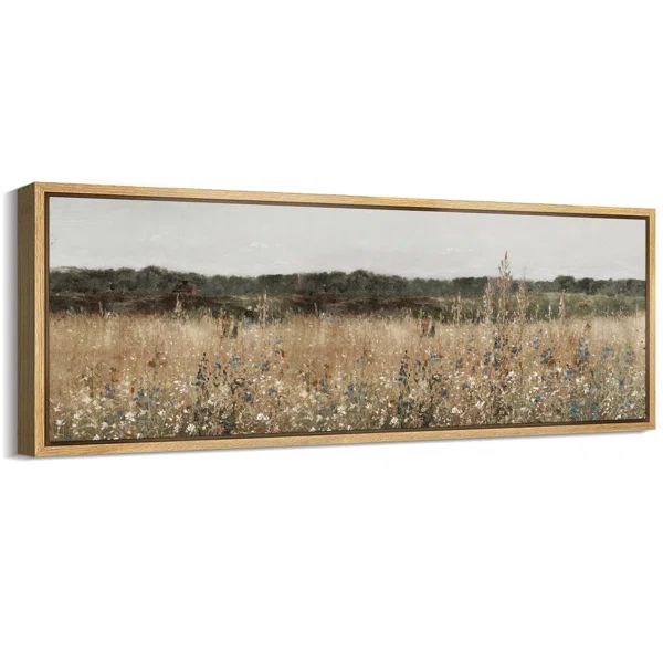 Rustic Countryside " Misty Morning Meadow Wildflowers Antique Retro Colorful Bedroom Extra Large ... | Wayfair North America