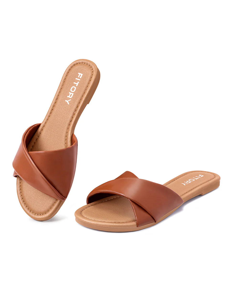 Nina | Women's Simple Flat Slides | Fitory US (for Influencers)