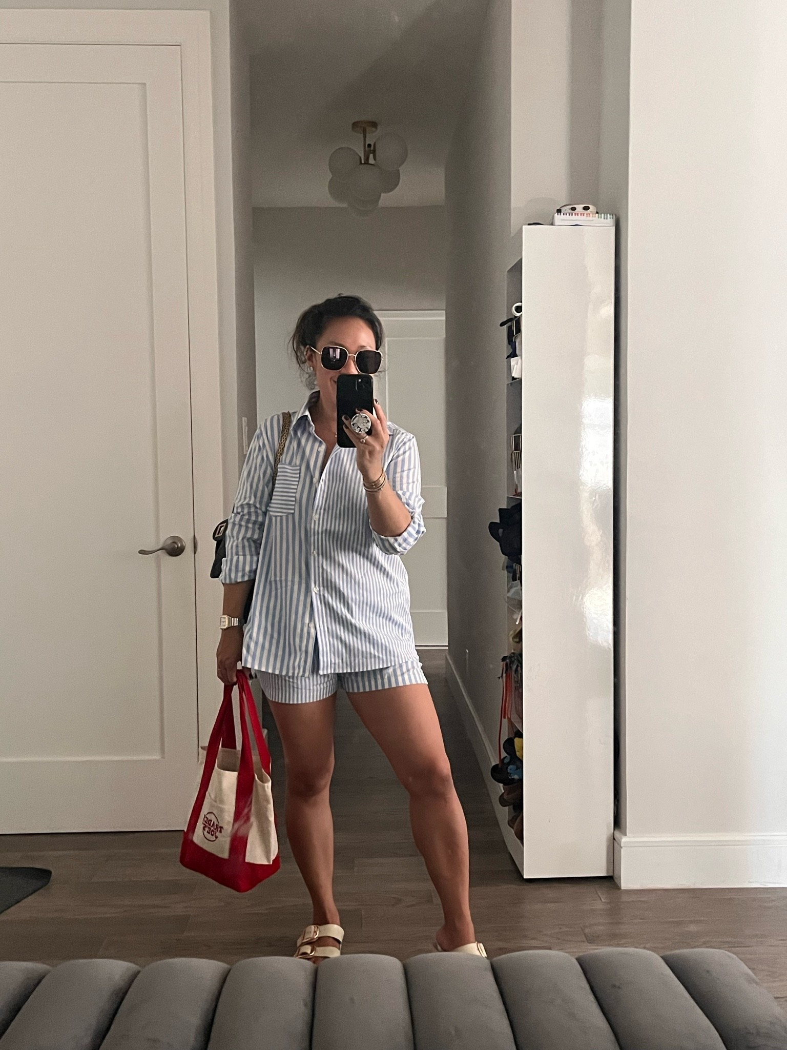 It’s a double bag kind of day. Love a matching set. You never have to think about putting an outfit together. I’m wearing an xs in the top and bottom. Affordable outfit. Doubles as a swim cover-up.

#LTKmomlife #LTKootd #LTKSwim