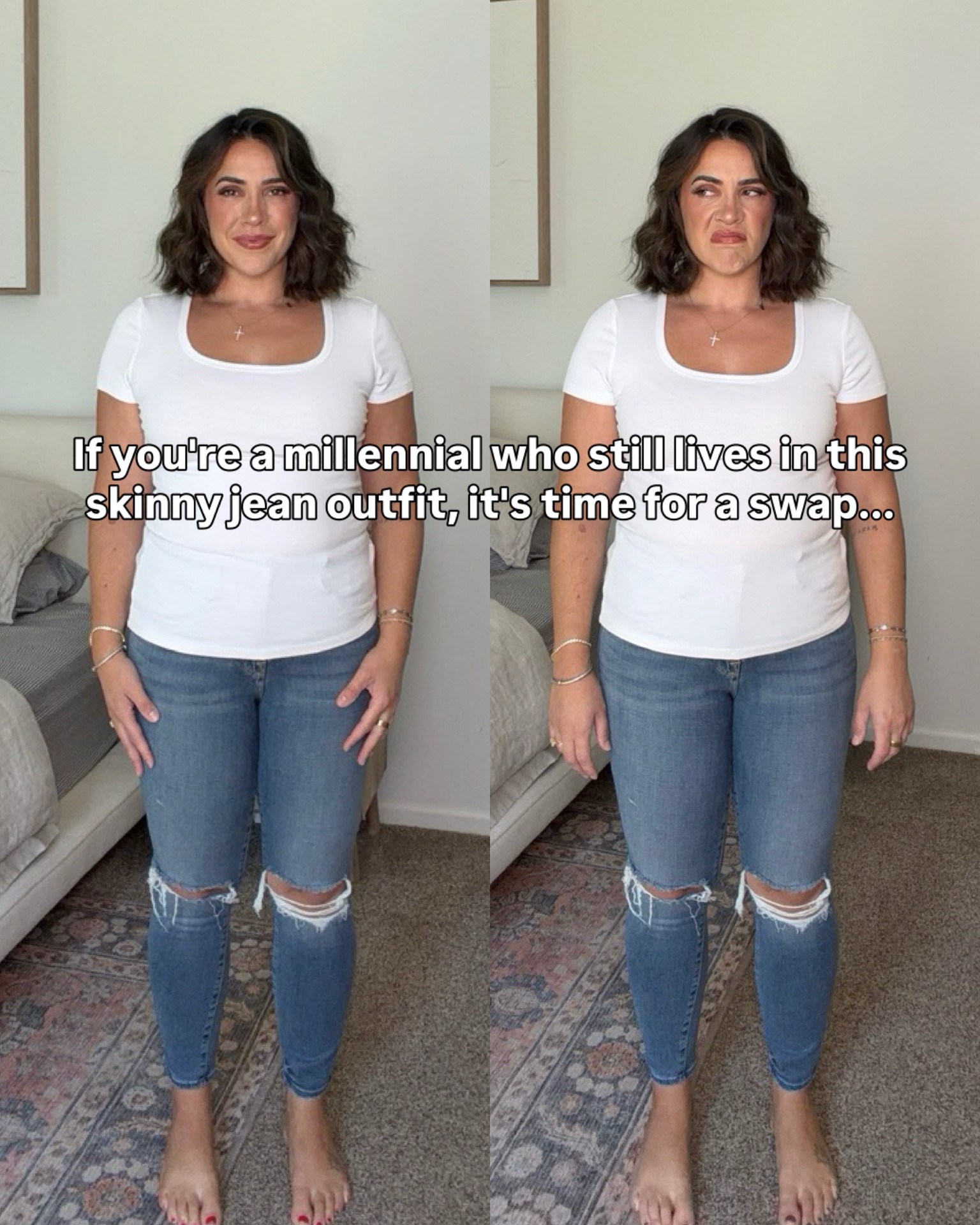 Updating your millennial skinny jeans outfit for better balance :)

#LTKSeasonal #LTKMidsize #LTKootd