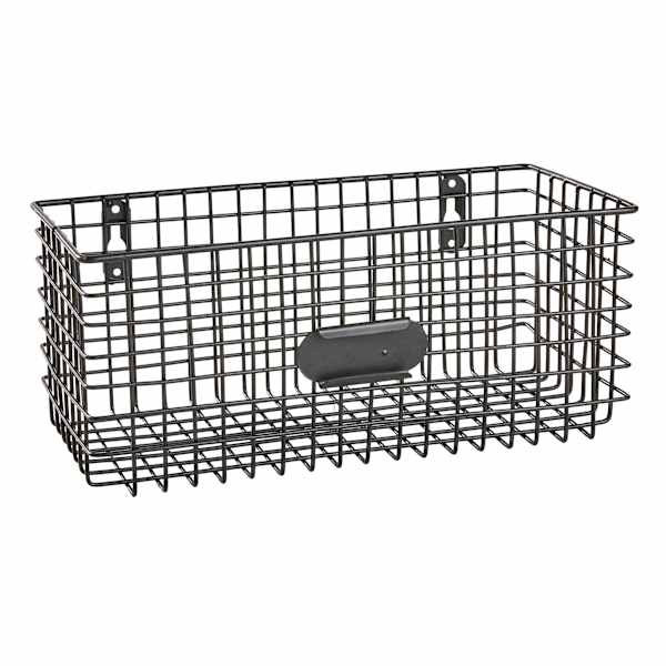 Black Metal Wire Wall Basket, Small, sold by At Home | At Home