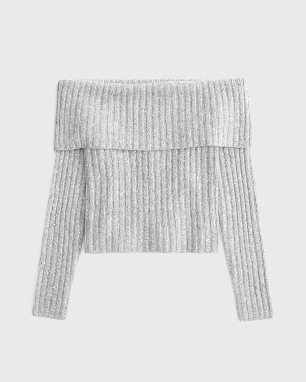 Women's Ribbed Foldover Off-The-Shoulder Sweater | Women's Tops | Abercrombie.com | Abercrombie & Fitch (US)