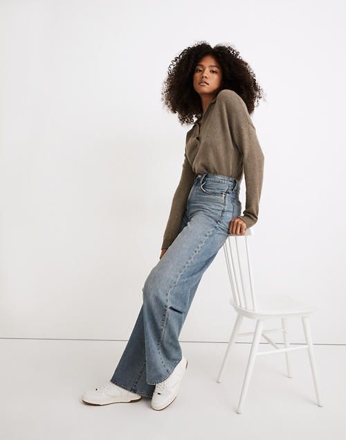 Superwide-Leg Jeans in Eastchester Wash | Madewell