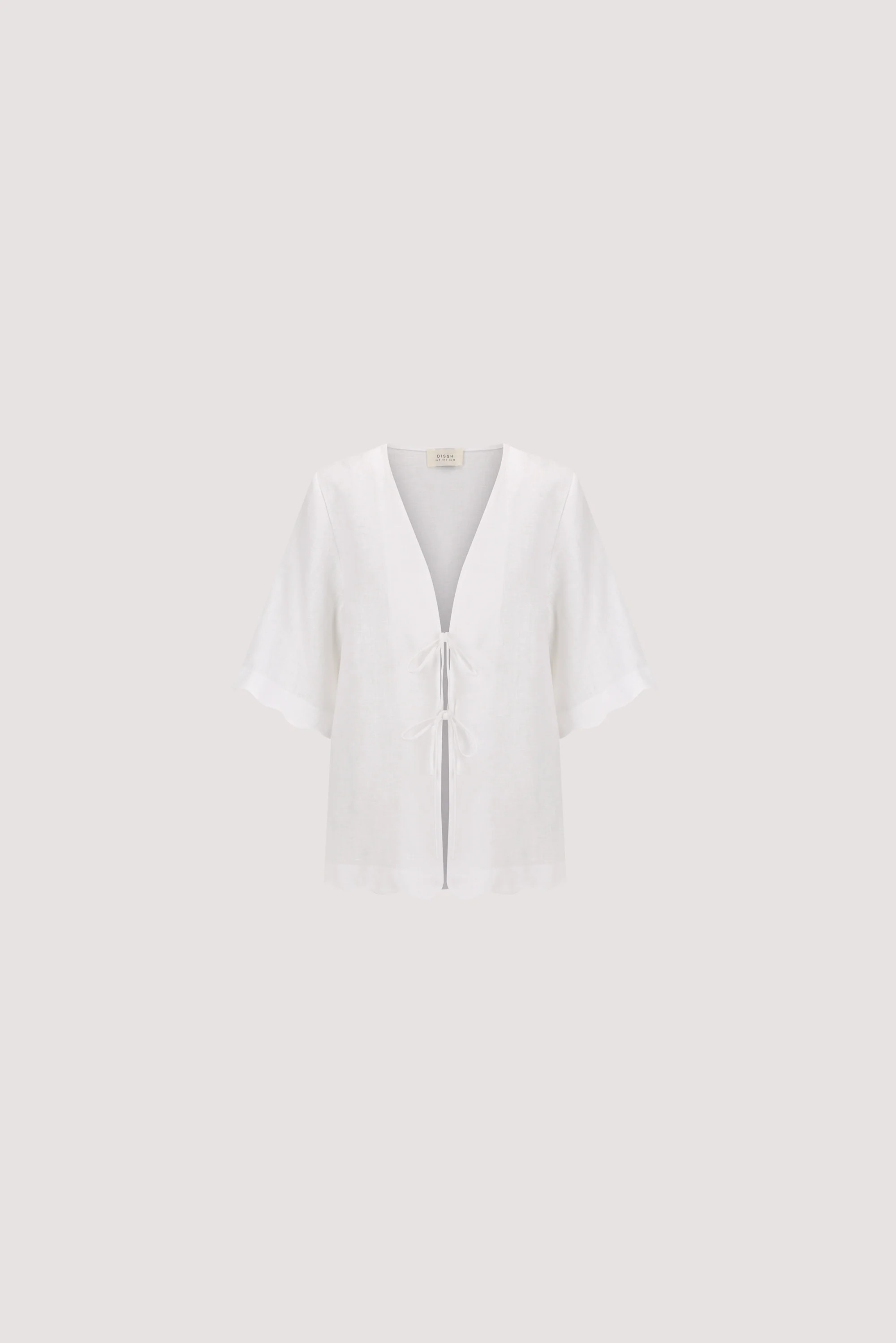 LELA WHITE LINEN SHIRT | DISSH