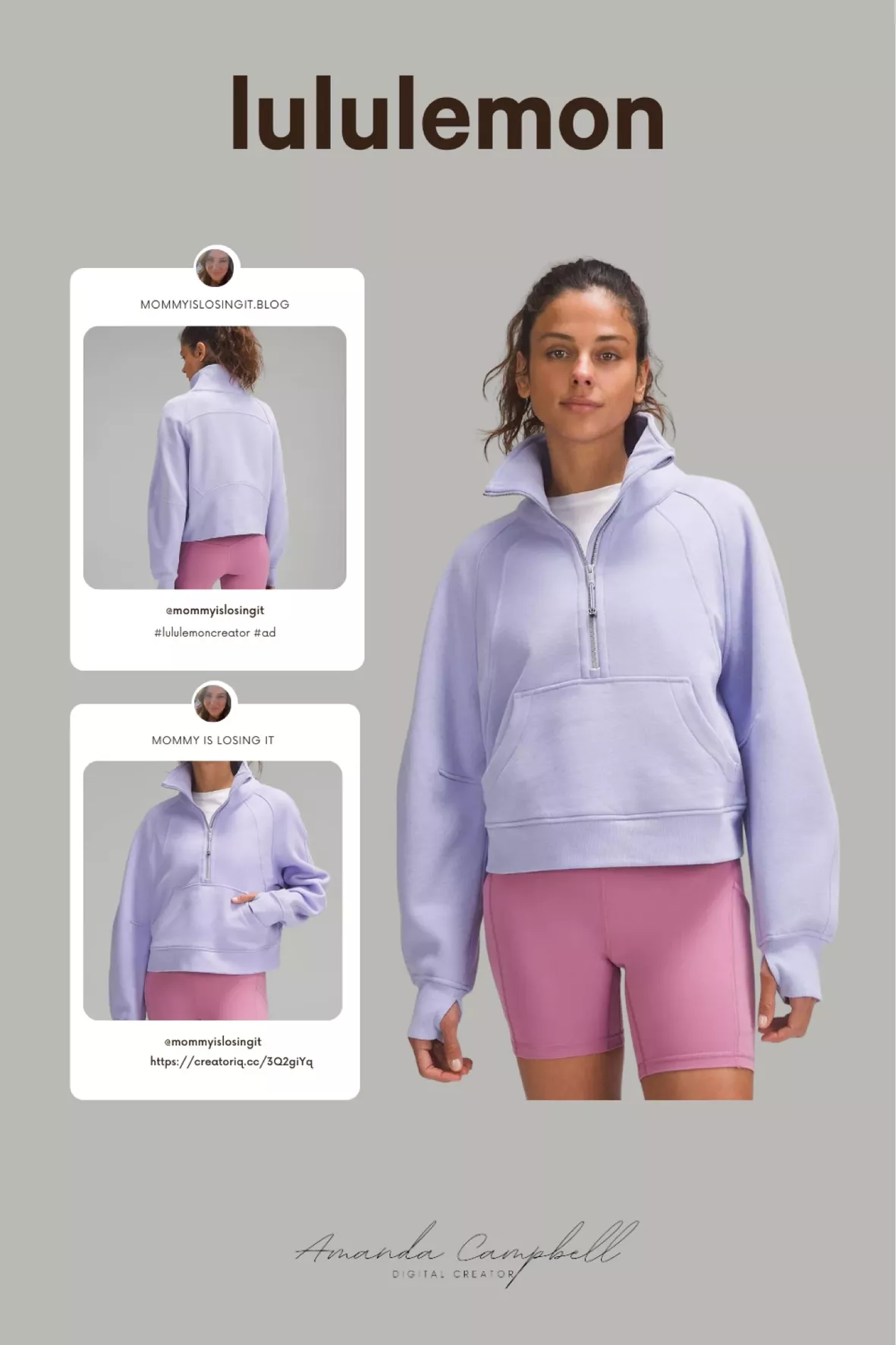 LULULEMON Scuba Funnel Neck cotton-blend sweatshirt