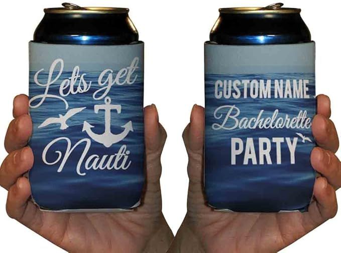 VictoryStore Can and Beverage Coolers: Neoprene Customizable “Lets Get Nauti” Bachelorette Ca... | Amazon (US)