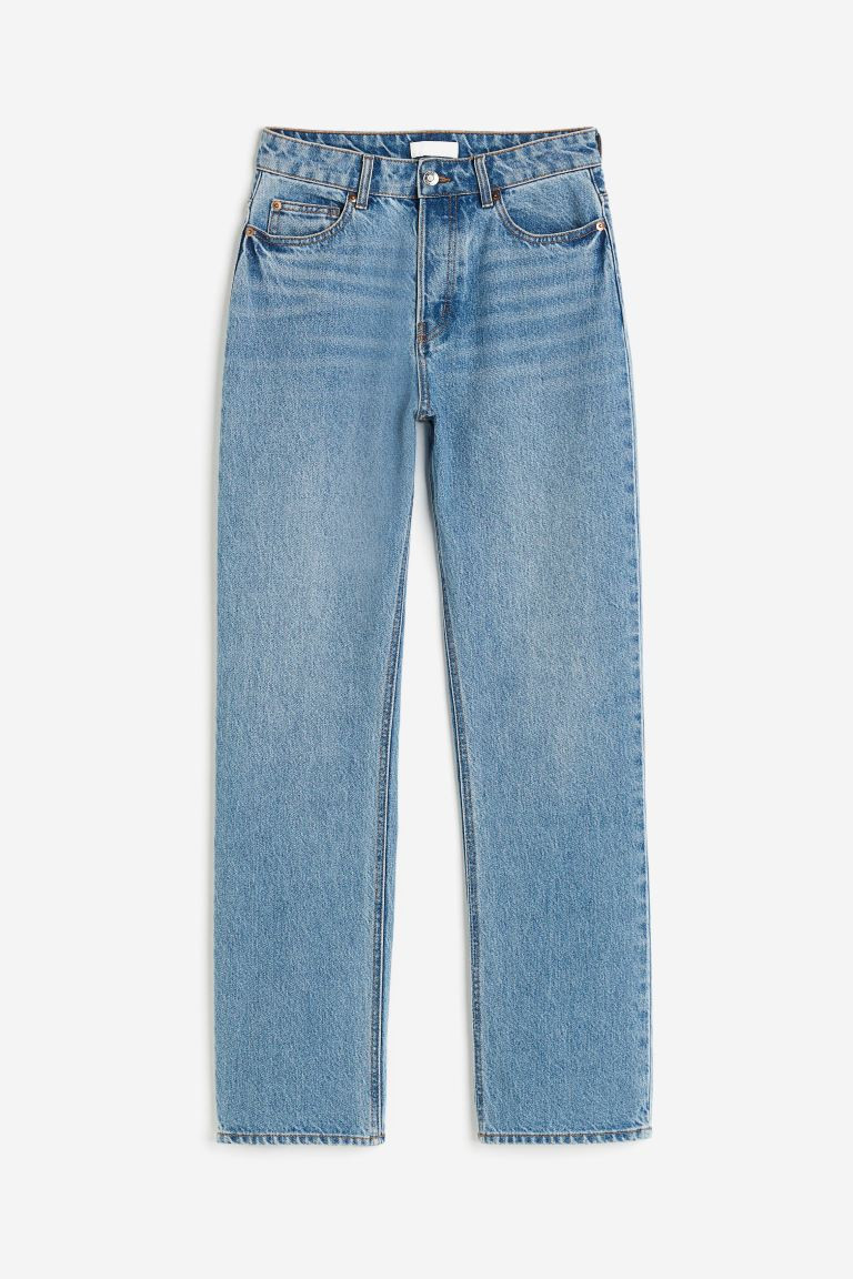 Straight High Jeans - Light denim blue - Ladies | H&M US | H&M (US + CA)