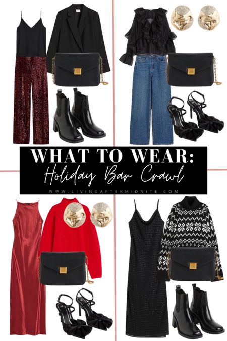 What to wear to a holiday bar crawl /Holiday party / Christmas outfit / holiday outfits 

#LTKfindsunder100 #LTKHoliday #LTKstyletip