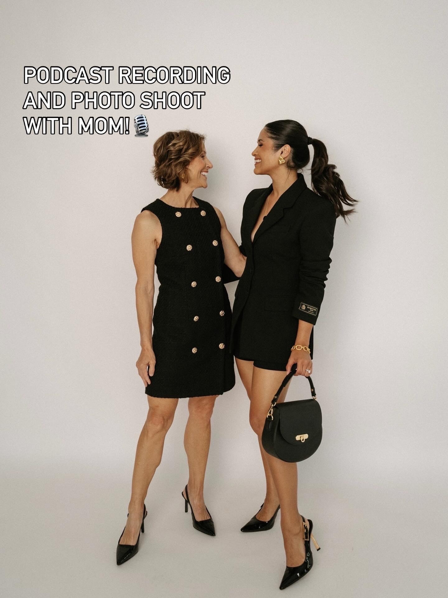 Linking our chic black outfits from our podcast photo shoot. I’m wearing a sz 4 in both and my mom is wearing a size zero in her dress.

Take 20% OFF my black Sophia bag with code: HAUTE20

#blackoutfit #workwear #lbd #blackdress #blackblazer #datenightoutfit #giginewyork

#LTKSaleAlert #LTKootd