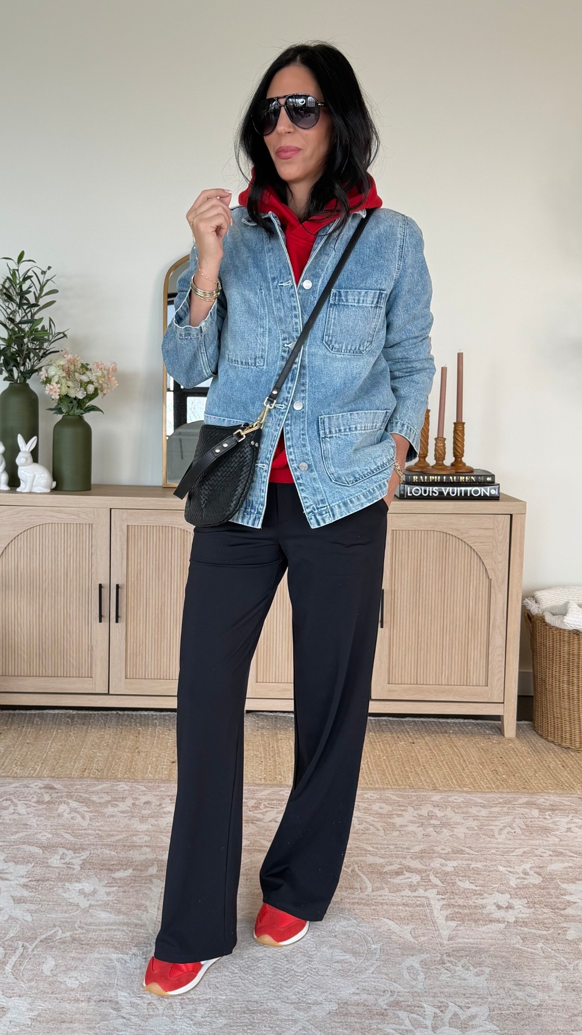 Two ways to wear this @Quince Quince chore denim jacket - small 
100% cotton and the price is fantastic. 
Pants- small tall 
@levi levi denim - 27 x 32 

#LTKOver40 #LTKU #LTKmomlife #LTKTall