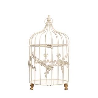 17.7" White Floral Tabletop Birdcage by Ashland® | Michaels Stores