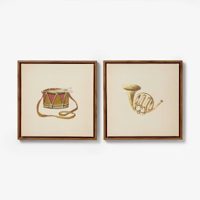 (Set of 2) 12"x12" Instruments Wall Art Set - Threshold™ designed with Studio McGee | Target