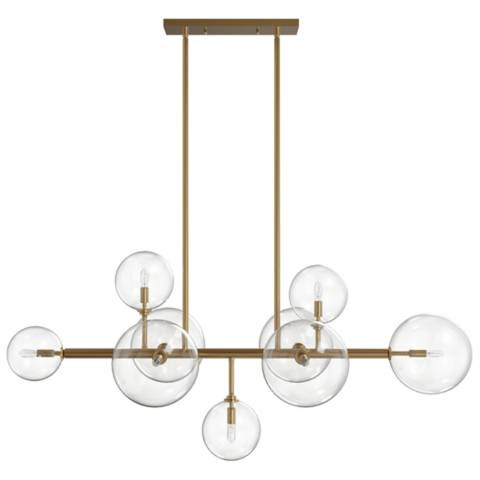 Avenue Lighting Delilah 51" Wide Aged Brass Modern Pendant Chandelier - #133G0 | Lamps Plus | Lamps Plus
