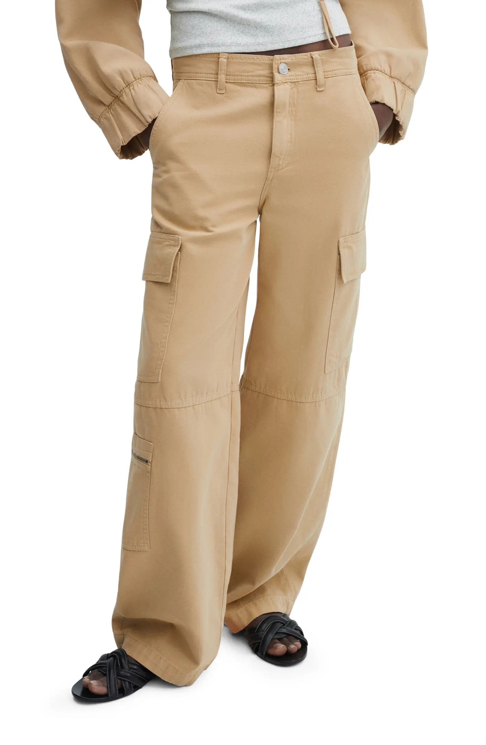 MANGO Cargo Cotton Pants | Nordstrom | Nordstrom