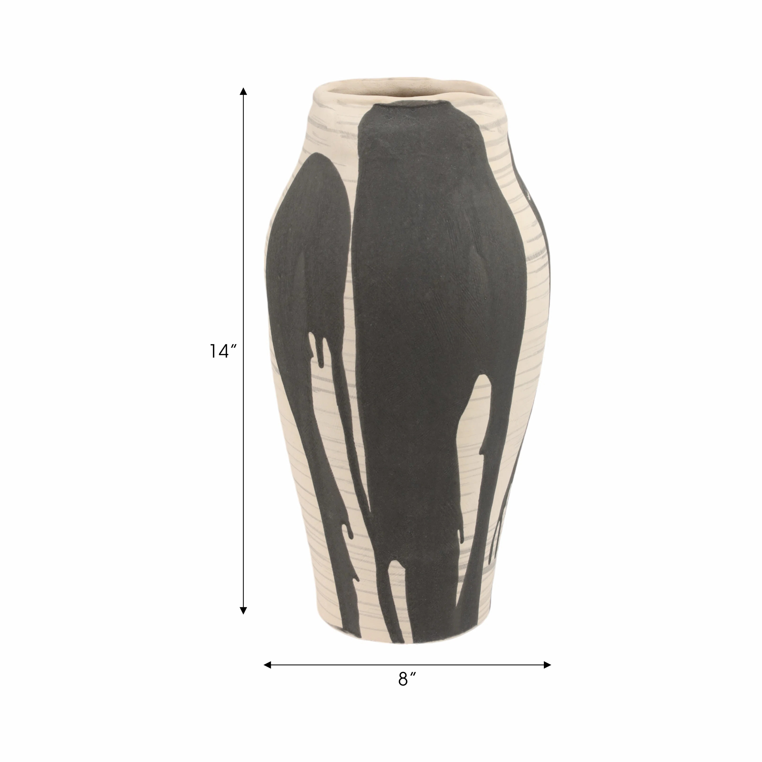 Handcrafted Earthenware Pottery Vase Artistic Decorative Accent for Modern Home Decor | Wayfair North America