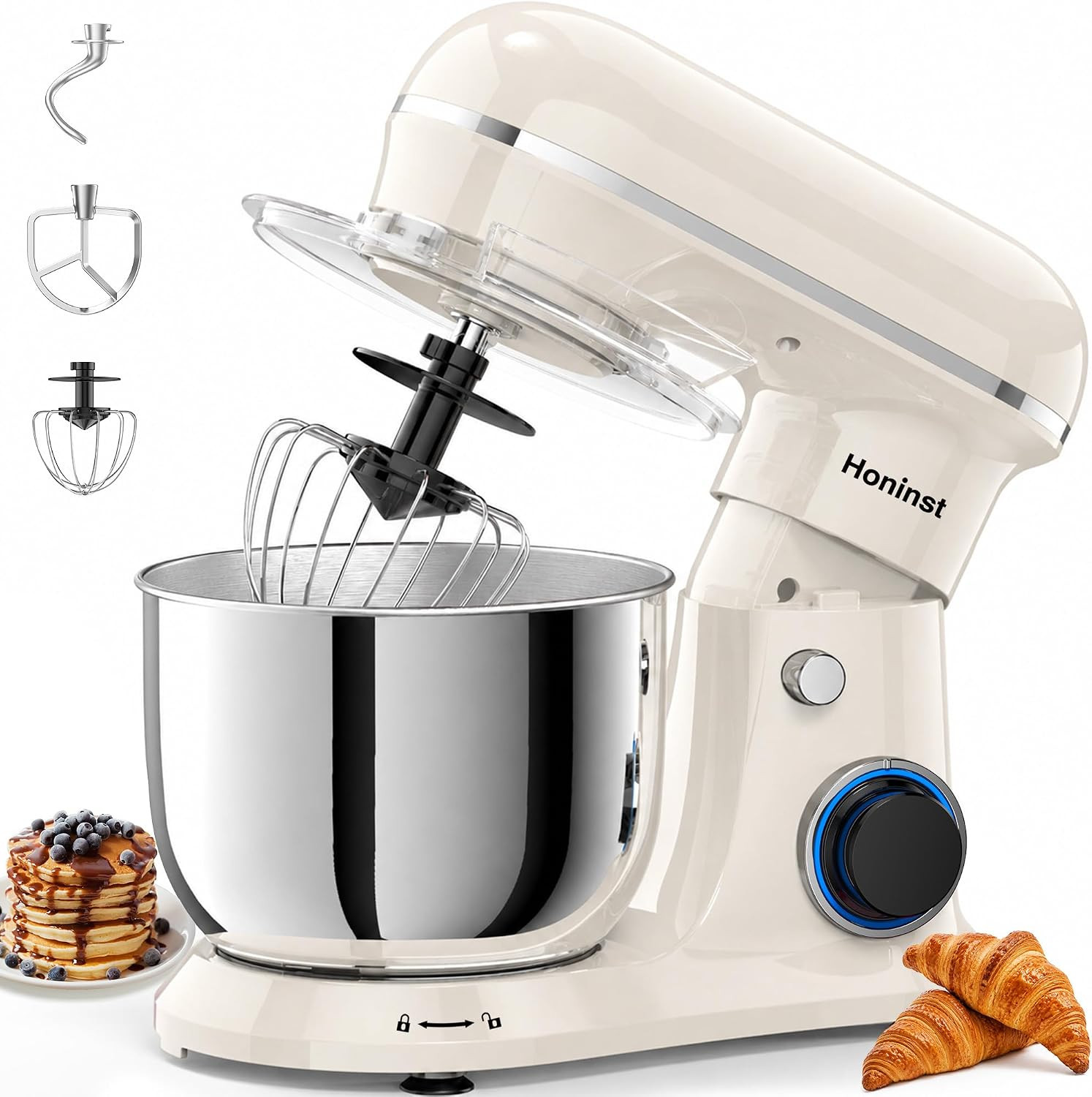 Honinst 4QT Electric Stand Mixer, 10-Speed Tilt-Head Compact Kitchen Mixer | Amazon (US)