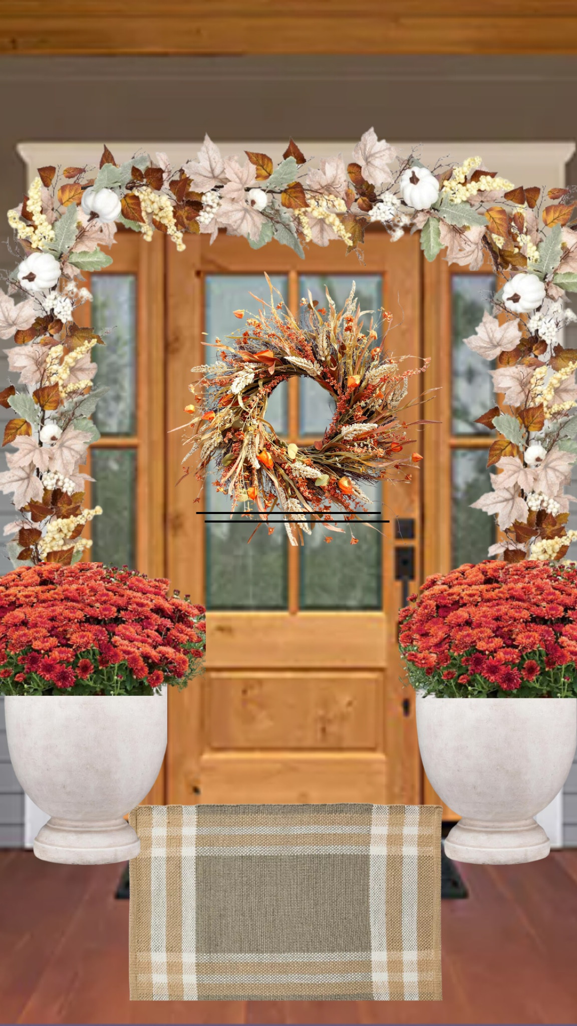The perfect fall front porch with neutrals and soft reds. 🍂🤍

#LTKSeasonal #LTKHome