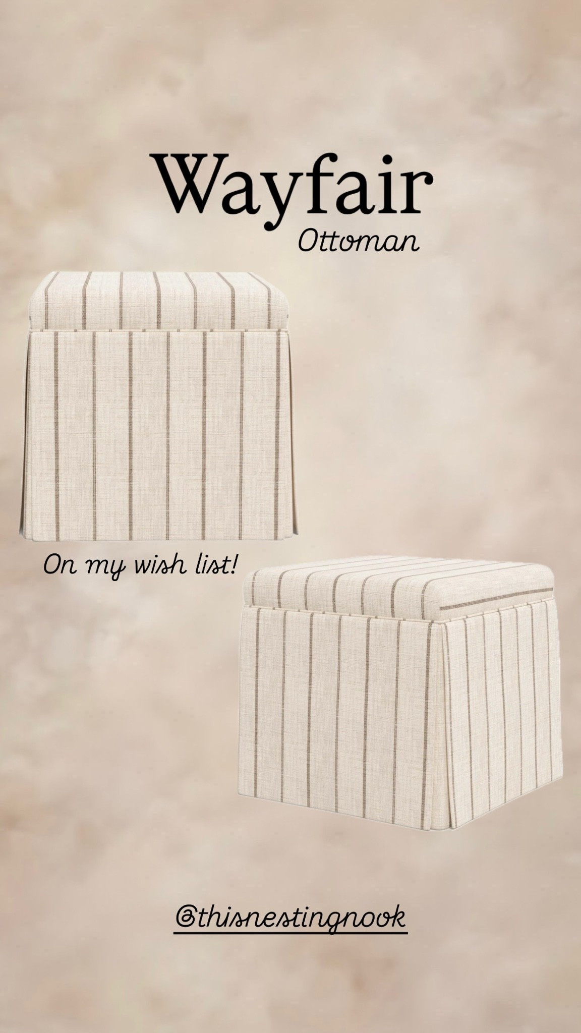 The prettiest ottoman!
@Wayfair  #wayfair

#LTKActive #LTKHome #LTKSeasonal