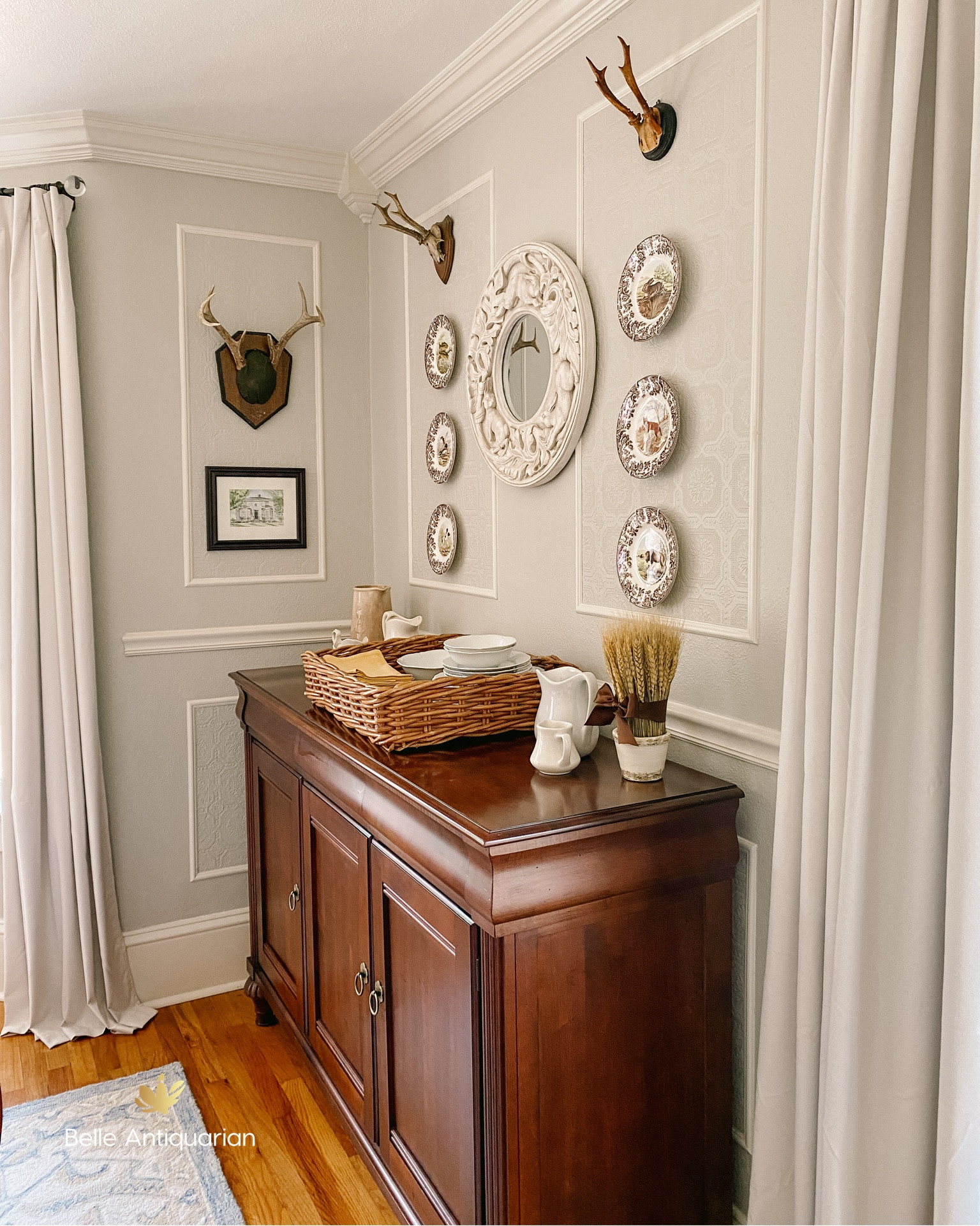 Our dining room is a mixture of new and collected. I am linking sources to many of the pieces seen here. For more photos, as well as before/after pics, go to BelleAntiquarian.com.

#LTKFamily #LTKFindsUnder100 #LTKHome