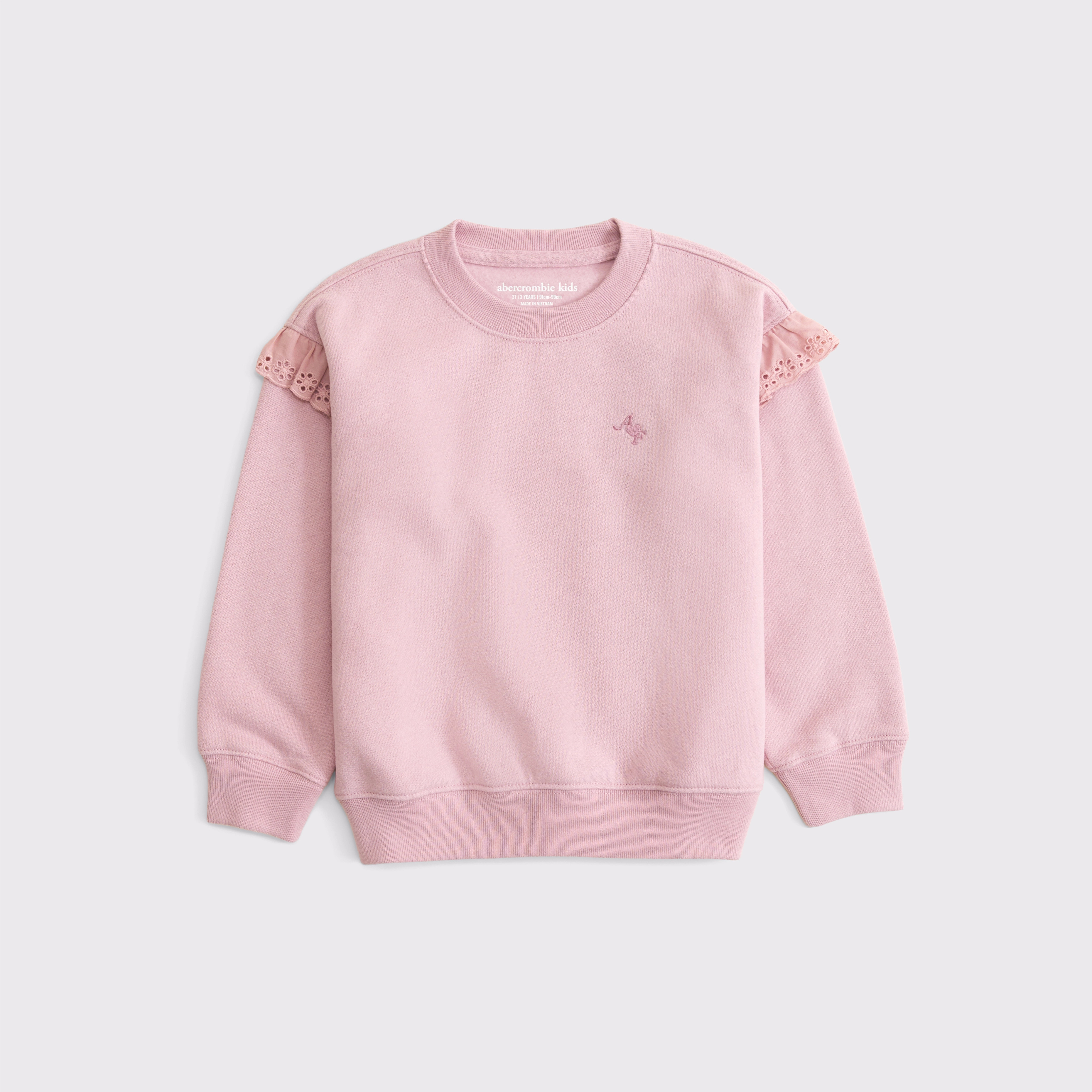 toddler essential icon lace ruffle crew | Abercrombie & Fitch (US)