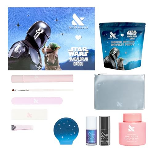 Olive & June Star Wars Long Lasting Mani System | Star Wars: The Mandalorian & Grogu | Includes Nail Tools, Limited Edition Poppy, Cuticle Serum, Remover Pot & Top Coat | Easy At-Home Nail Kit | Amazon (US)