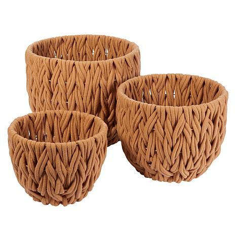 Emryn House Set of 3 Cotton Rope Baskets

                 - 800-287 | HSN