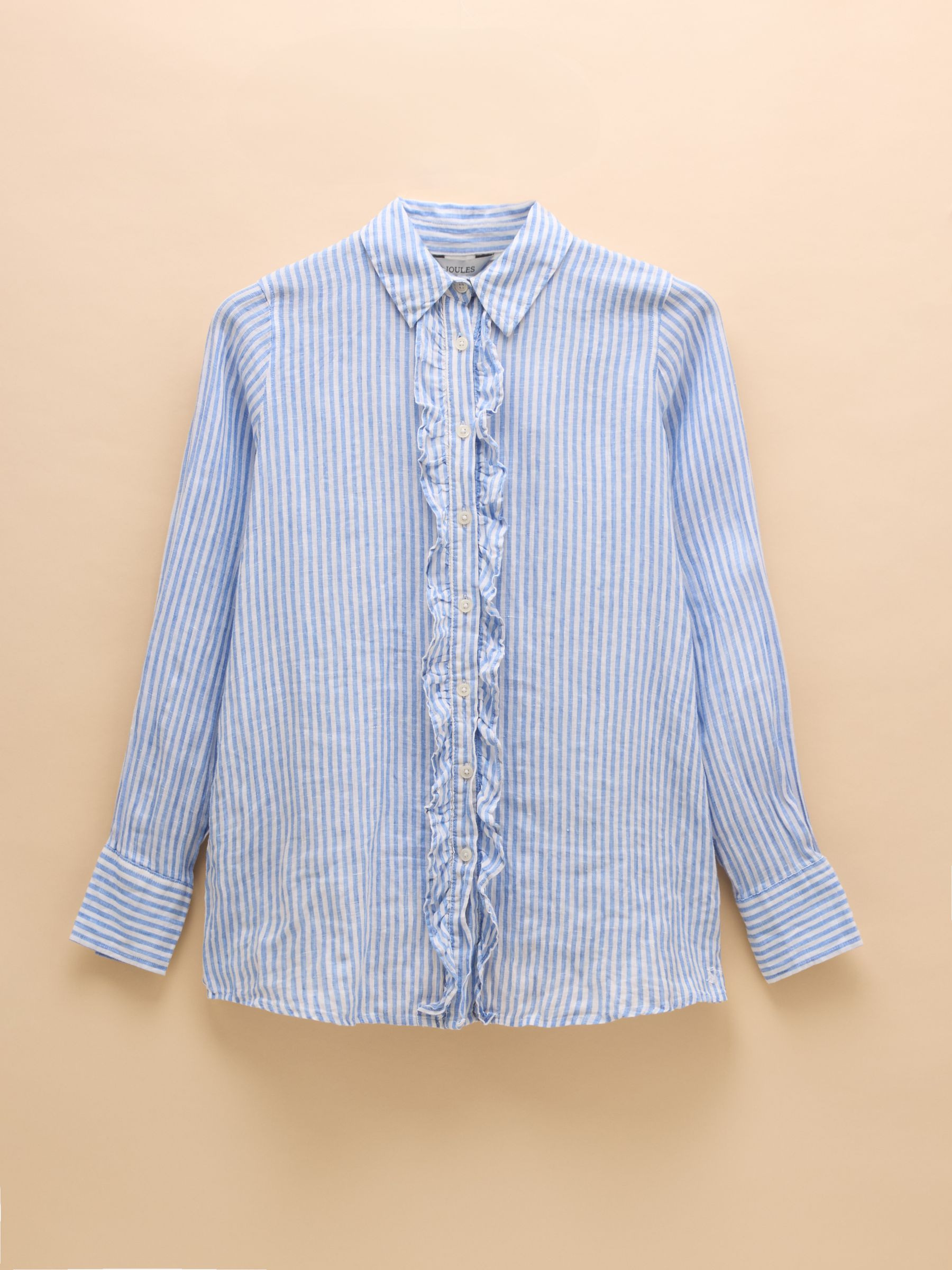 Selene Blue Stripe 100% Linen Shirt | Joules | Joules