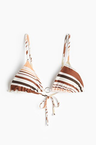 H & M - Padded triangle bikini top - White/Striped | H&M (US + CA)