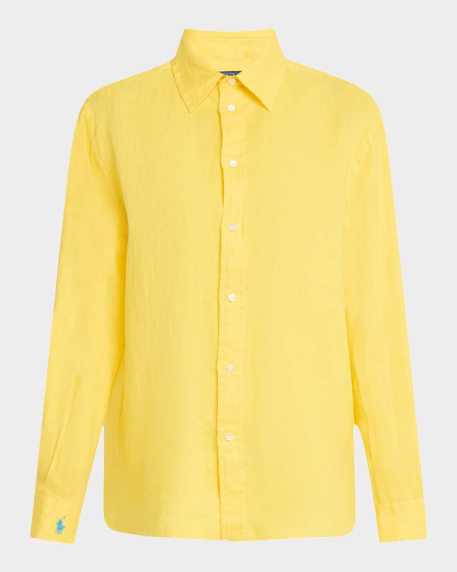 Polo Ralph Lauren Oversize Fit Linen Shirt | Neiman Marcus