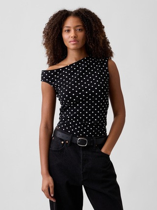 Stretch Jersey Off-Shoulder Top | Gap Factory